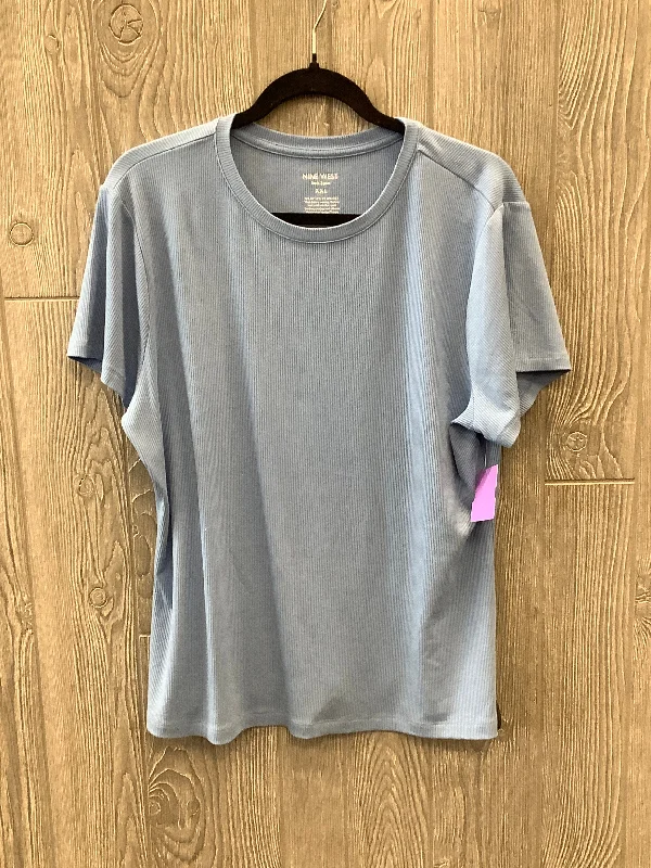 Blue Top Short Sleeve Basic Nine West, Size Xxl