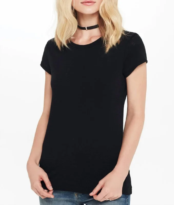 Classic Slub Tee In Black