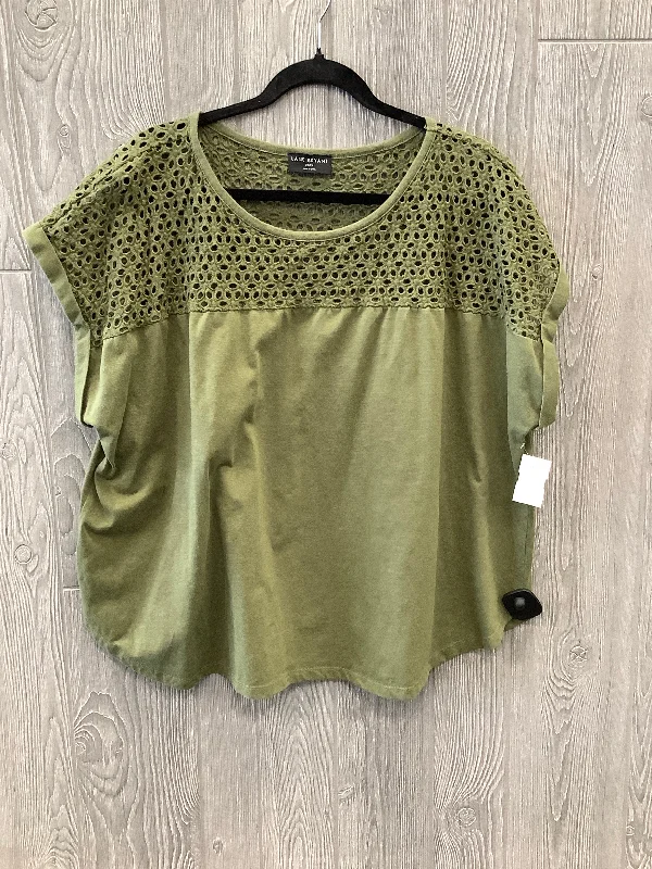 Green Top Short Sleeve Lane Bryant, Size 3x