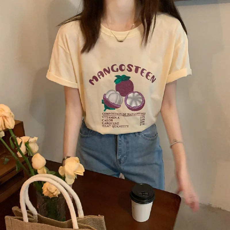 Women's Kawaii Summer Litchi Printed Tee