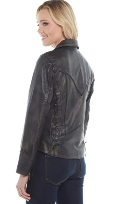 Women's Wylene Chestnut Leather Bomber Jacket