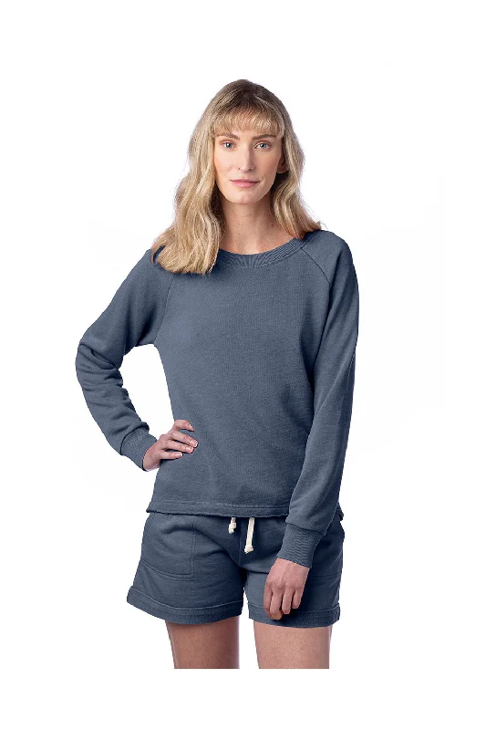 Alternative Womens Lazy Day Crewneck Sweatshirt - Dark Navy Blue