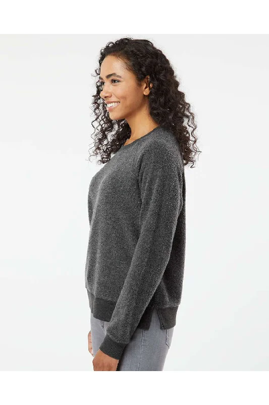 Boxercraft Womens Fleece Out Crewneck Sweatshirt - Charcoal Grey - NEW Boxercraft Womens Fleece Out Crewneck Sweatshirt - Charcoal Grey - NEW