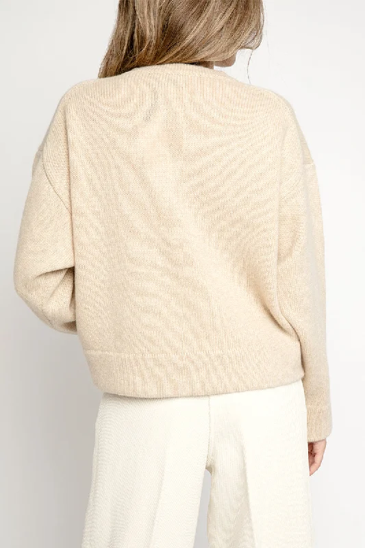 Cashmere Mohair Boxy Sweater in Miele