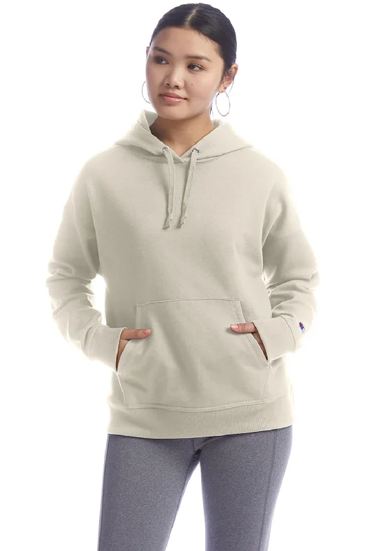 Champion Womens PowerBlend Relaxed Hooded Sweatshirt Hoodie - Sand