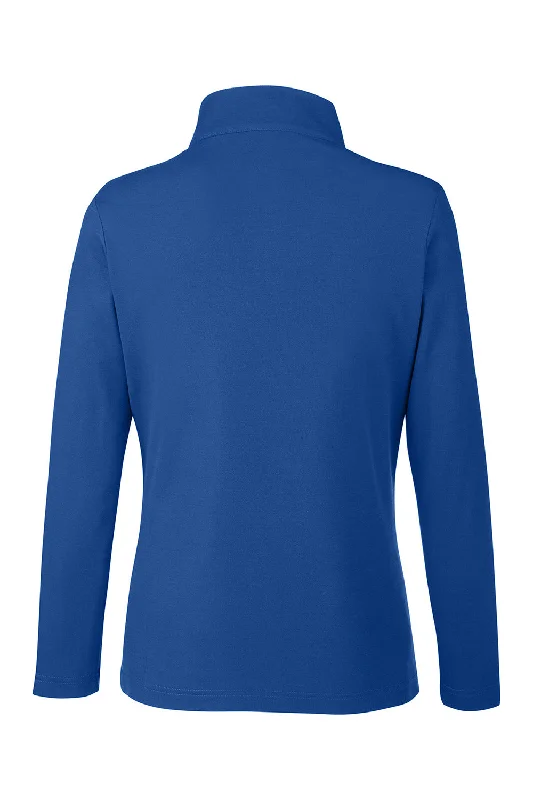 Core 365 Womens Fusion ChromaSoft Performance Moisture Wicking Pique 1/4 Zip Sweatshirt - True Royal Blue