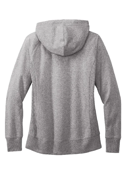 District Womens Re-Fleece Hooded Sweatshirt Hoodie - Heather Light Grey