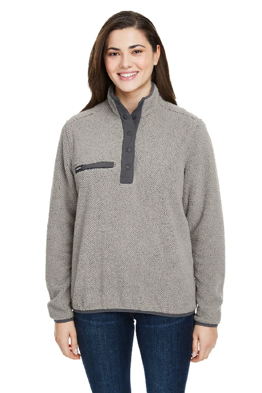 Dri Duck Womens Cypress Anti Static Sherpa Fleece 1/4 Snap Sweatshirt - Moss