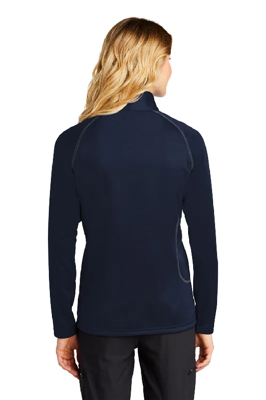 Eddie Bauer Womens Smooth Fleece 1/4 Zip Sweatshirt - River Navy Blue