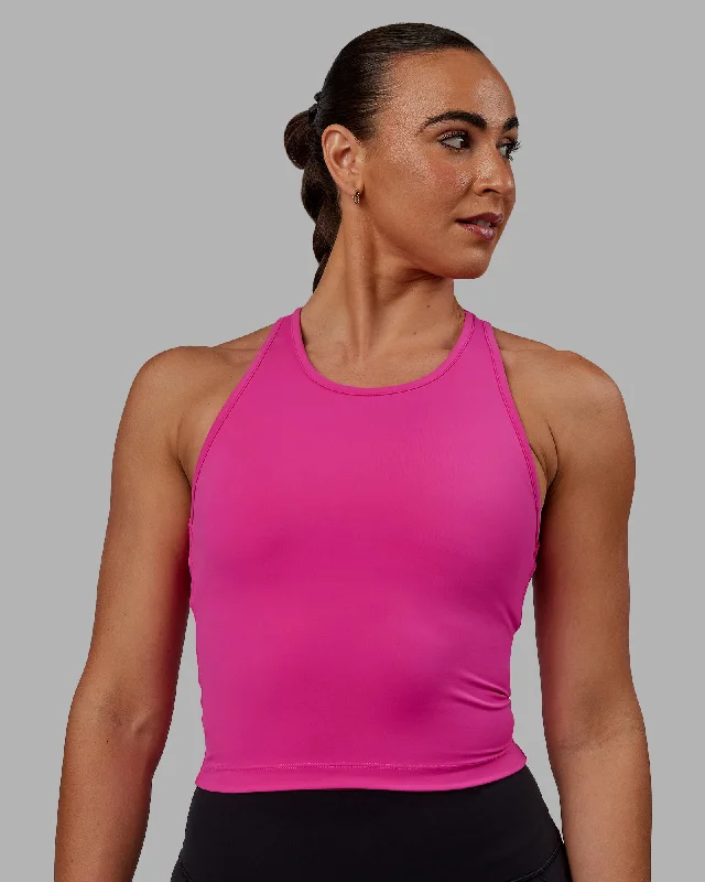 Flow Shelf Bra Performance Tank - Fuchsia Pink