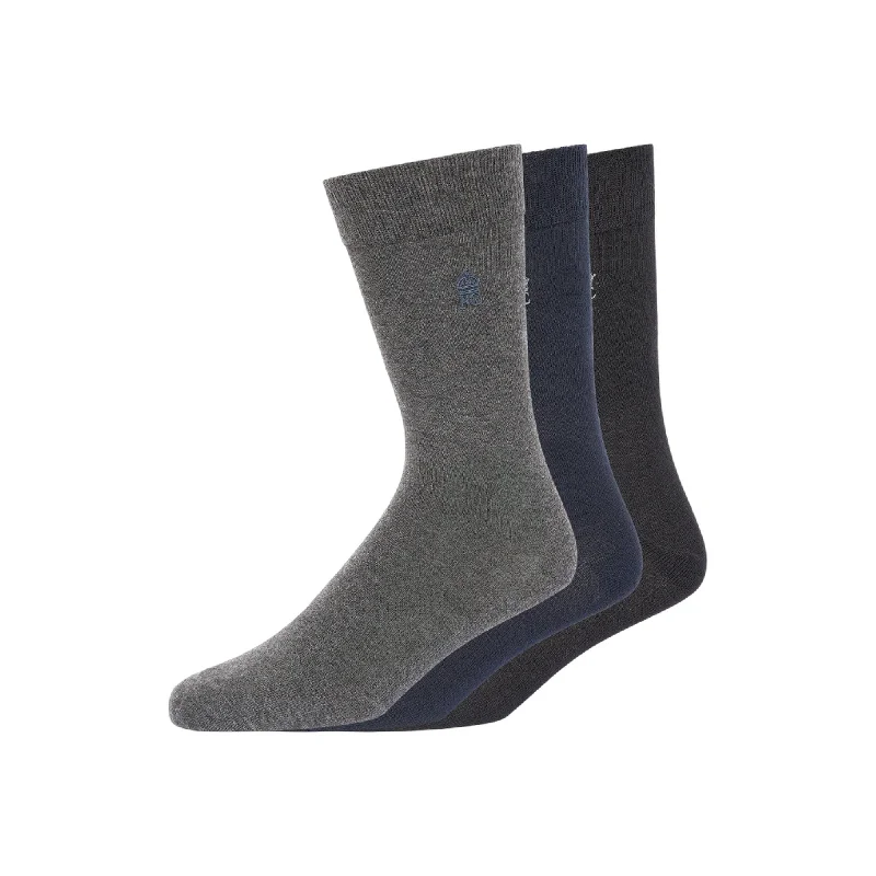 French Connection Unisex Adult Plain Socks (Pack of 3)