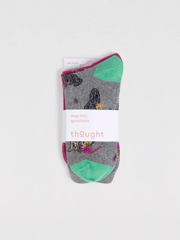 Hazel Organic Cotton Dog Pack Of Socks - Multi