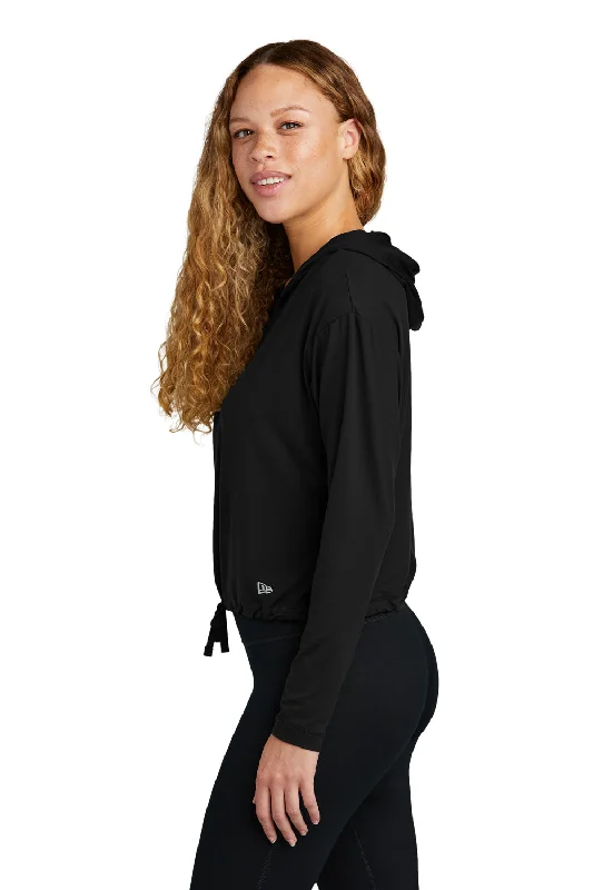 New Era Womens Power Moisture Wicking Hooded Sweatshirt Hoodie - Black