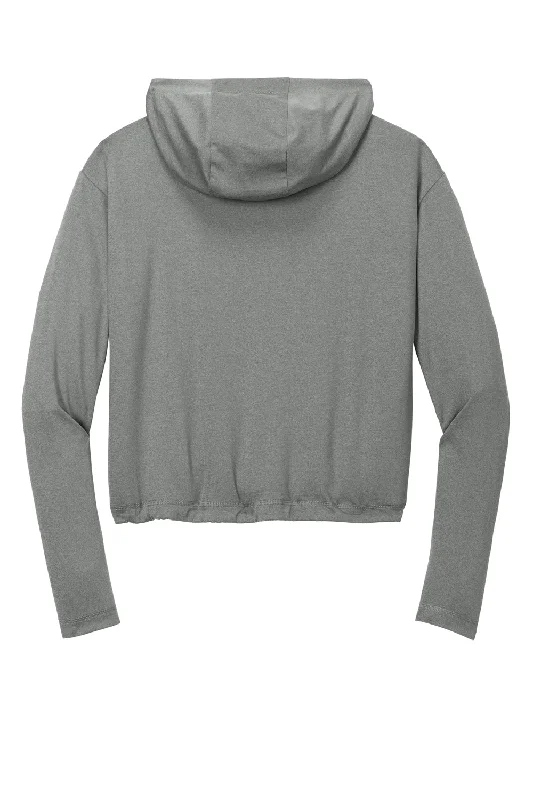 New Era Womens Power Moisture Wicking Hooded Sweatshirt Hoodie - Heather Shadow Grey