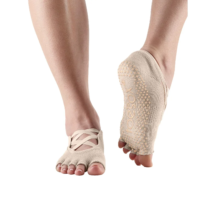 Toesox Womens/Ladies Elle Gripped Half Toe Socks