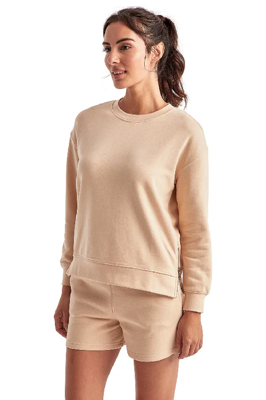 TriDri Womens Billie Side Zip Crewneck Sweatshirt - Nude