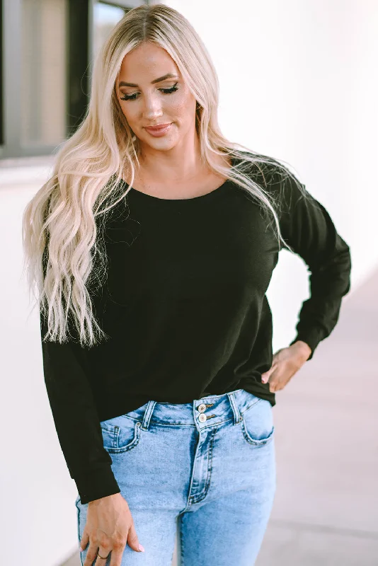 Round Neck Long Sleeve Sweatshirt