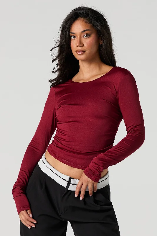 Contour Ruched Long Sleeve Top