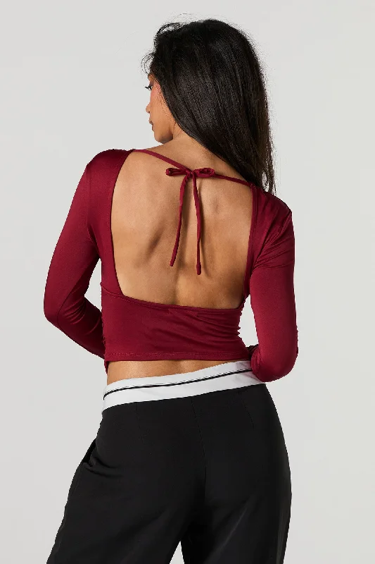 Contour Ruched Long Sleeve Top