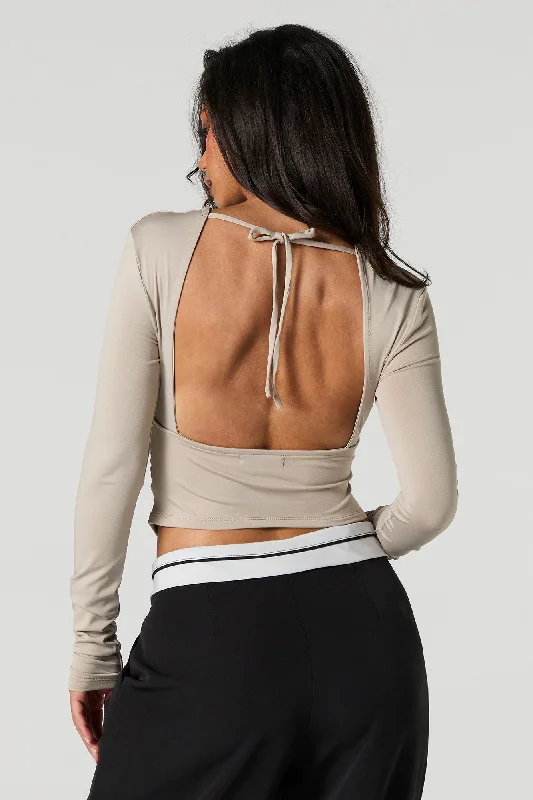 Contour Ruched Long Sleeve Top