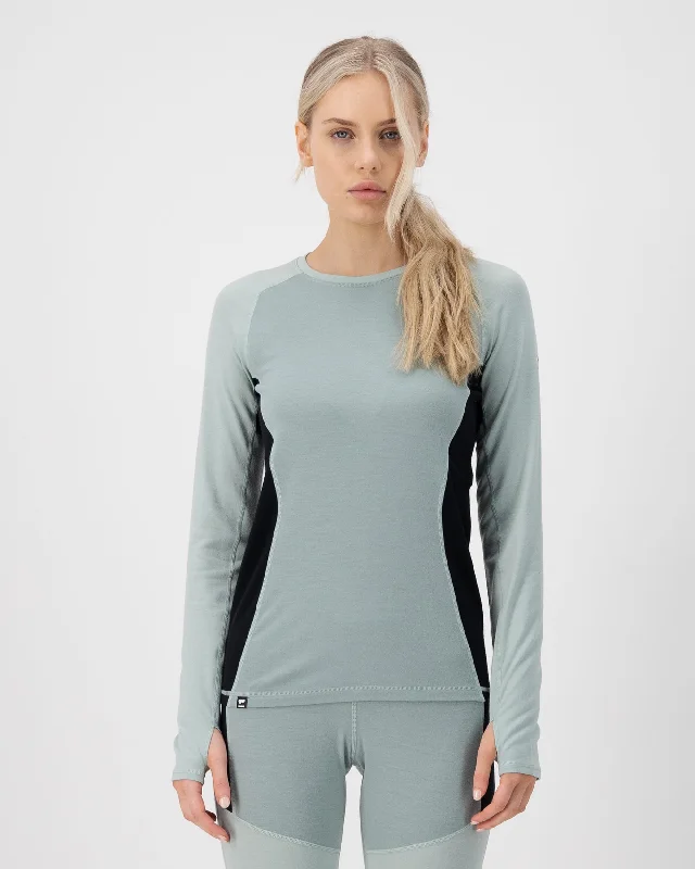 Olympus Merino Base Layer Long Sleeve - Glacier / Dew / Black