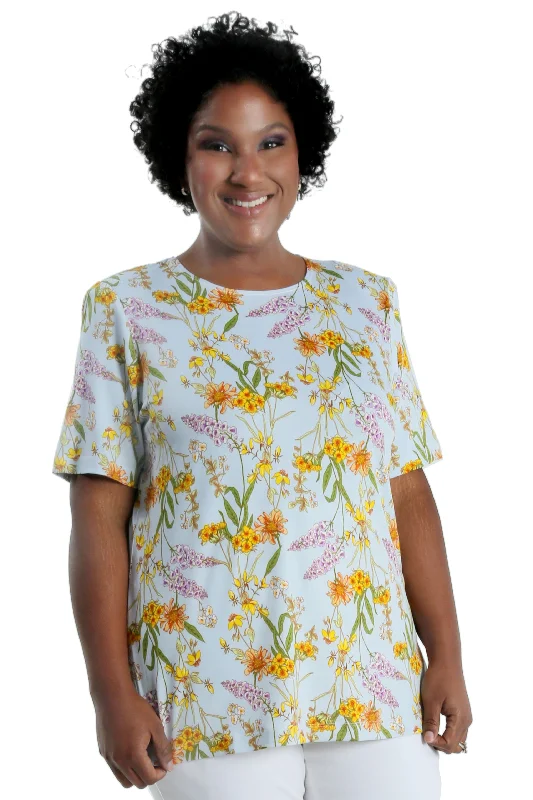 Vikki Vi Jersey Tea Garden Short Sleeve Tunic